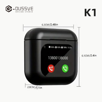 G-OUSSVE / Wireless Earbuds With LCD Touchscreen Display, Intelligent Noise-canceling Sleep-aiding Headphones,  40 Hours Of Long Battery Life, Control Music Player, Video Playback,Audio Earphones