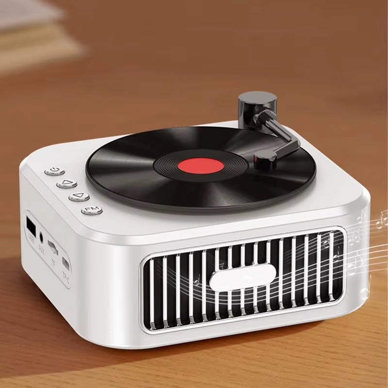 Speaker Record Player Portable Noise Retro Turntable Speaker Sleep Aid Speaker Bluetooths Speaker Alarm Clock Mini Record Player