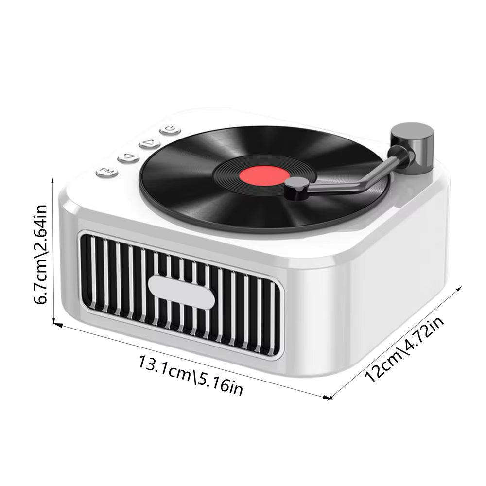 Speaker Record Player Portable Noise Retro Turntable Speaker Sleep Aid Speaker Bluetooths Speaker Alarm Clock Mini Record Player