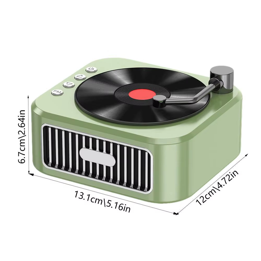 Speaker Record Player Portable Noise Retro Turntable Speaker Sleep Aid Speaker Bluetooths Speaker Alarm Clock Mini Record Player